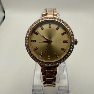 Rose Gold Women's Fashion Bezel Watch, GENWM5276LS, (New Battery) Beautiful